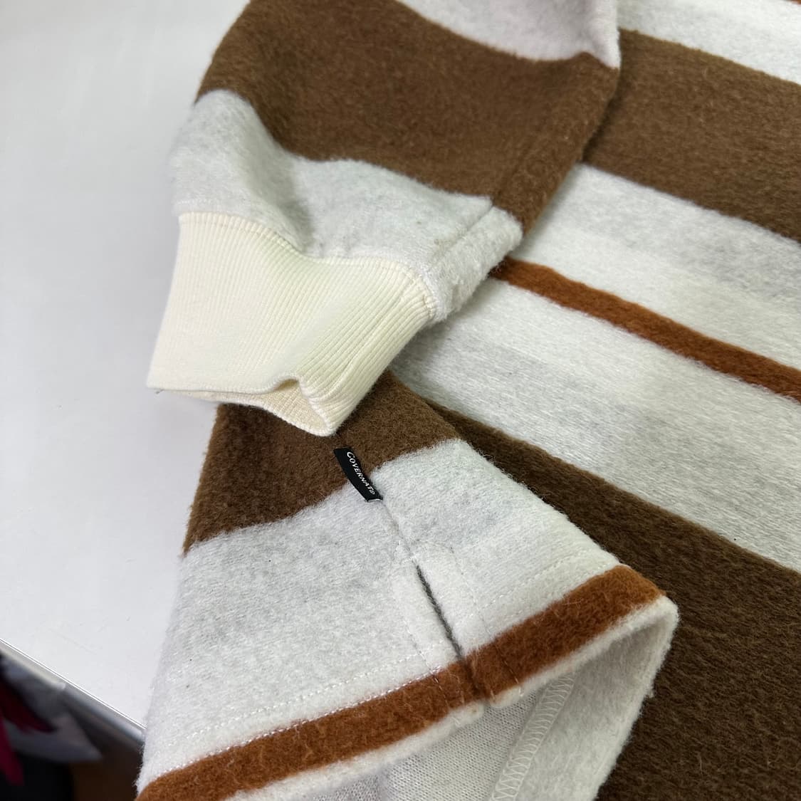 M-L 커버낫 오버핏 카라넥 단가라 부클니트 상품이미지3