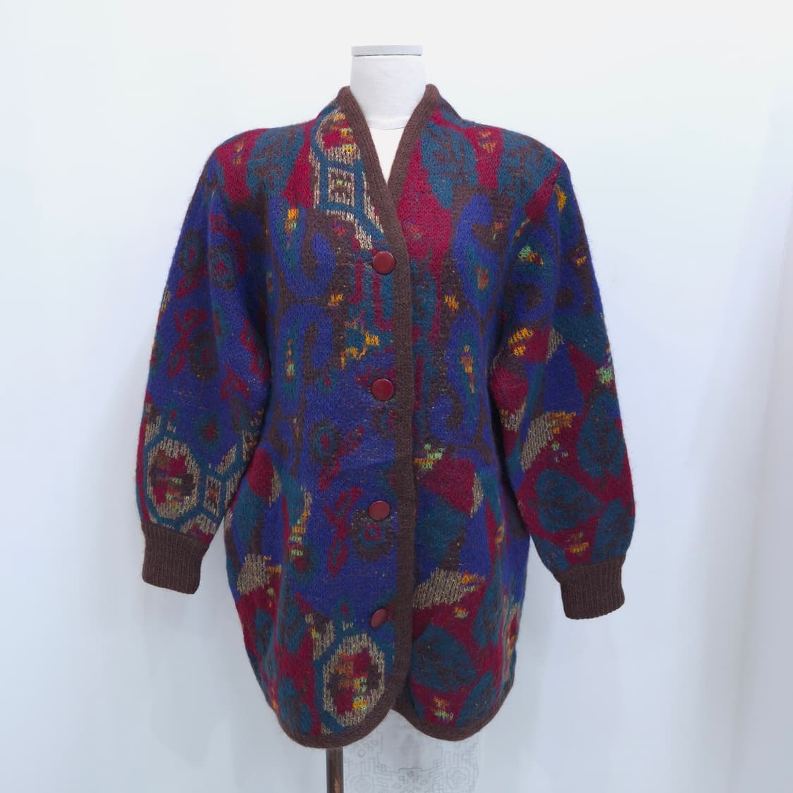 Kanebo Moi Bell 빈티지 모헤어 아트패턴 가디건
 상품이미지1