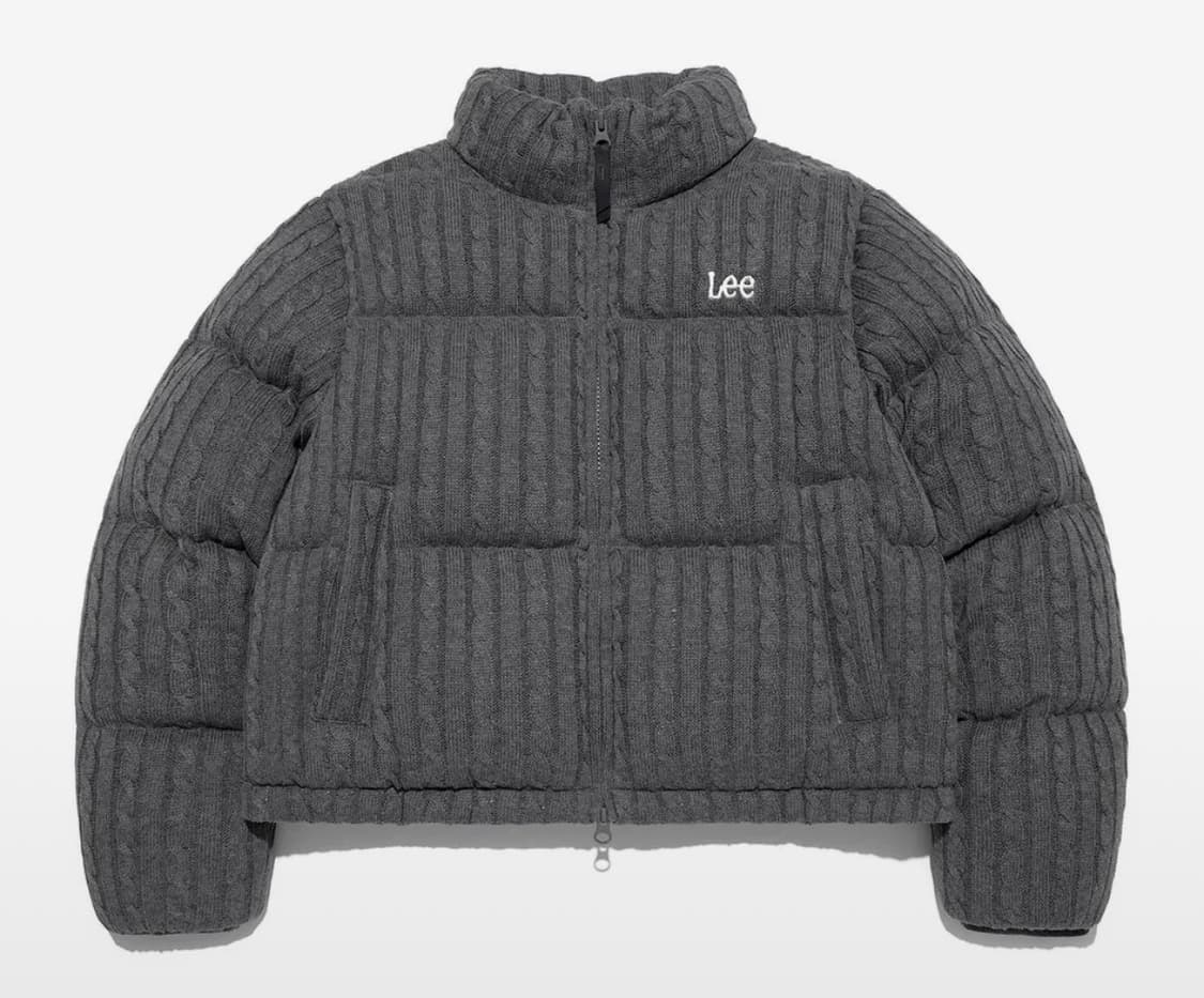 lee 리 우먼 니트 숏다운 숏패딩 패딩 s 상품이미지1