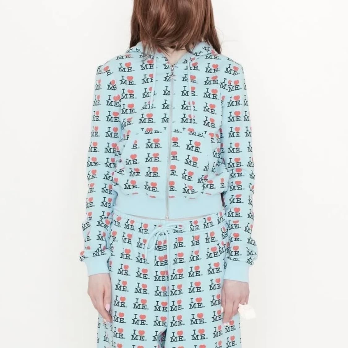 애슐리윌리엄스 블루 iloveme 후드집업 상품이미지4