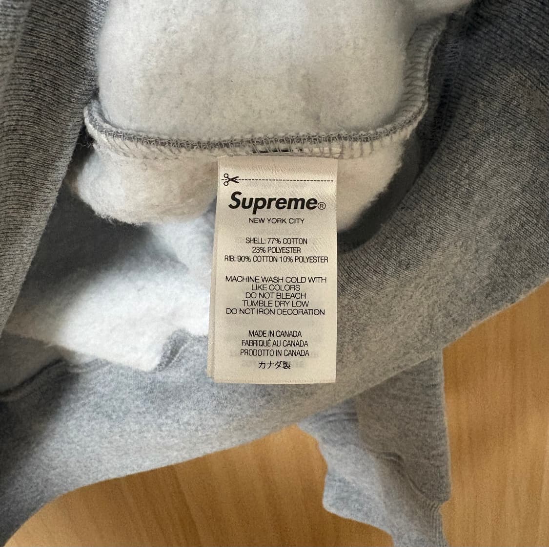 슈프림 스몰박스 크루넥 헤더그레이 L 24fw 상품이미지3