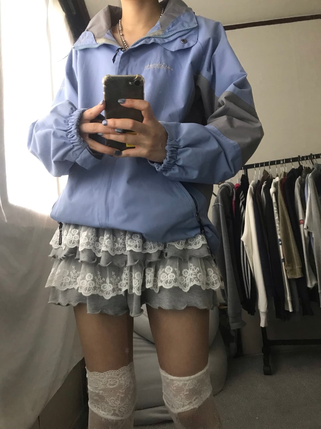 콜롬비아 연하늘 바람막이 상품이미지10