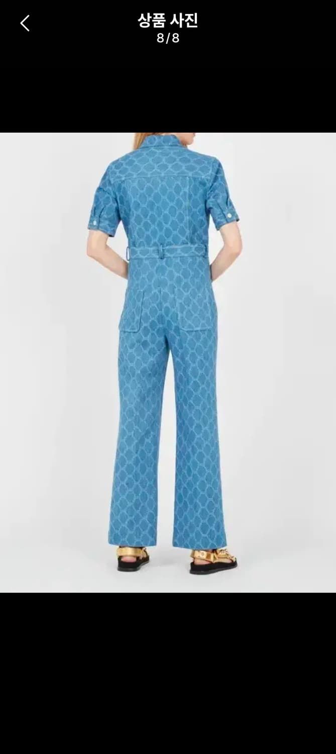 SANDRO 산드로 점프수트 블루 패턴 36 여성 데님  상품이미지5