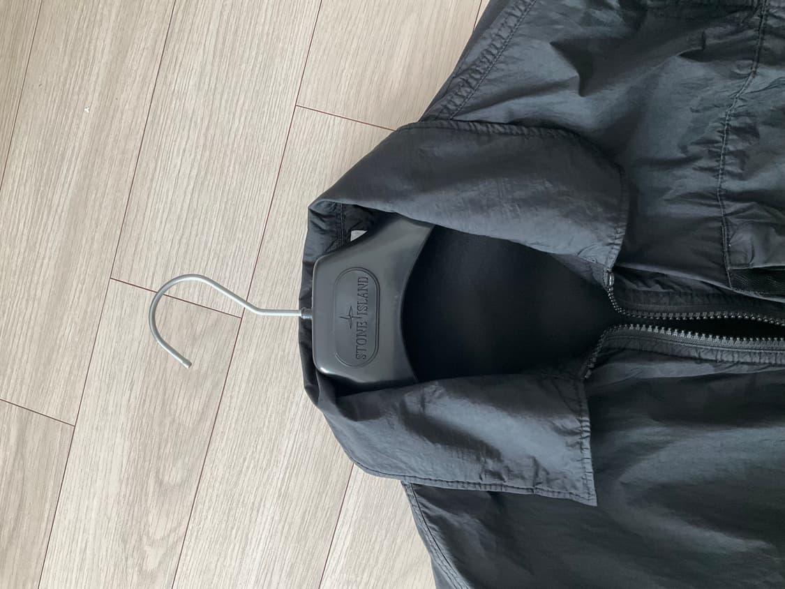 스톤아일랜드 크링클랩스 리나일론 오버셔츠 블랙 M 상품이미지4