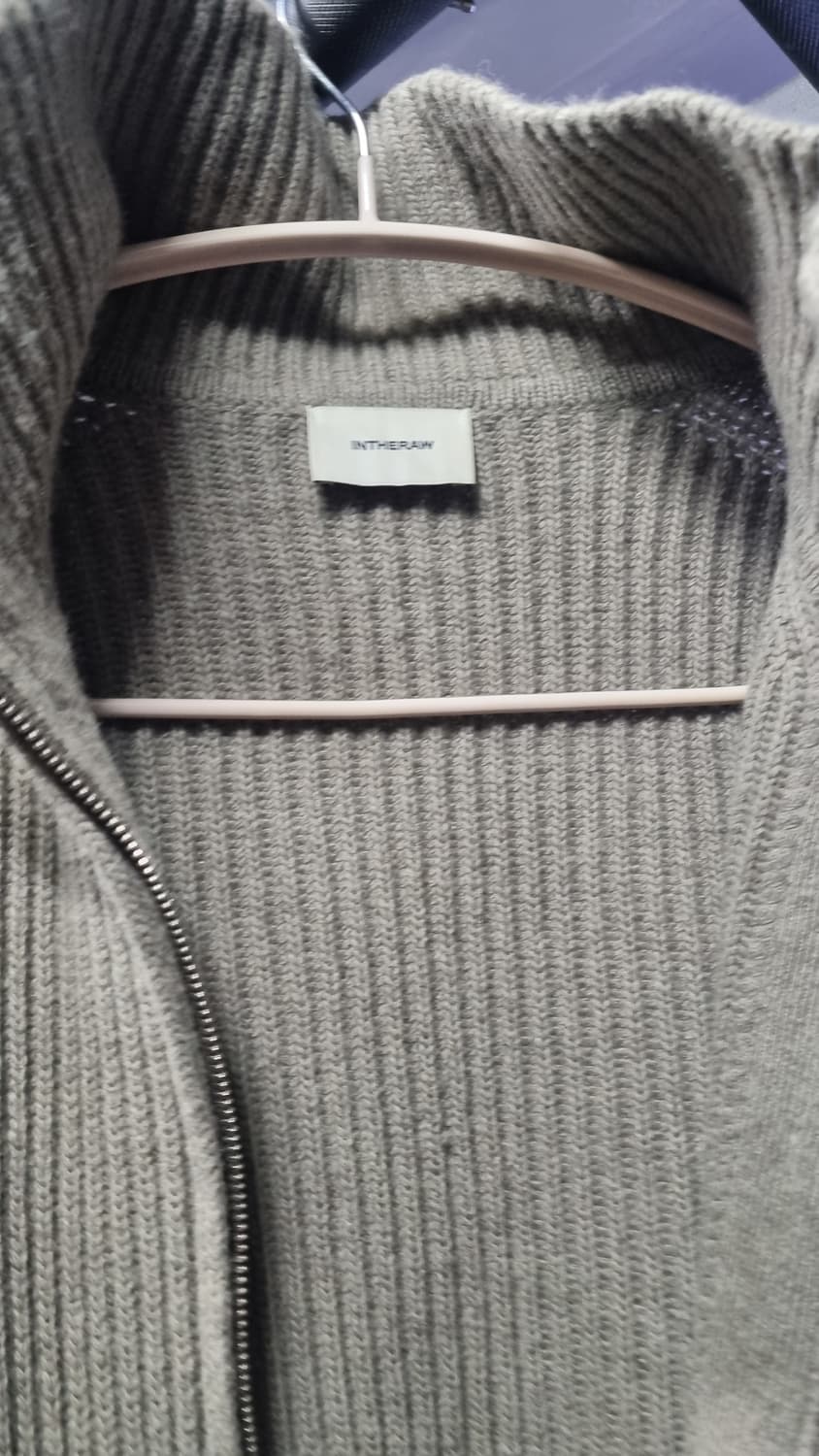 인더로우 풀집업 멜란지카키 3사이즈 상품이미지3