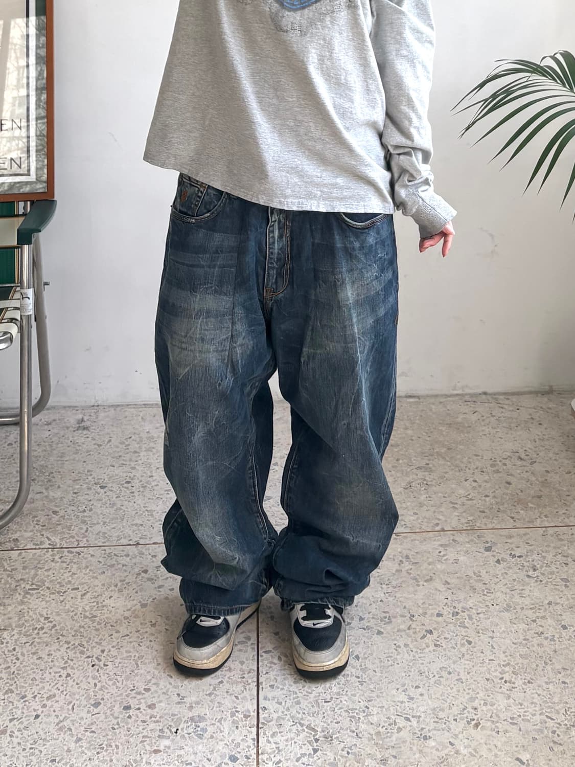 90’s 빈티지 자수 힙합팬츠 상품이미지1