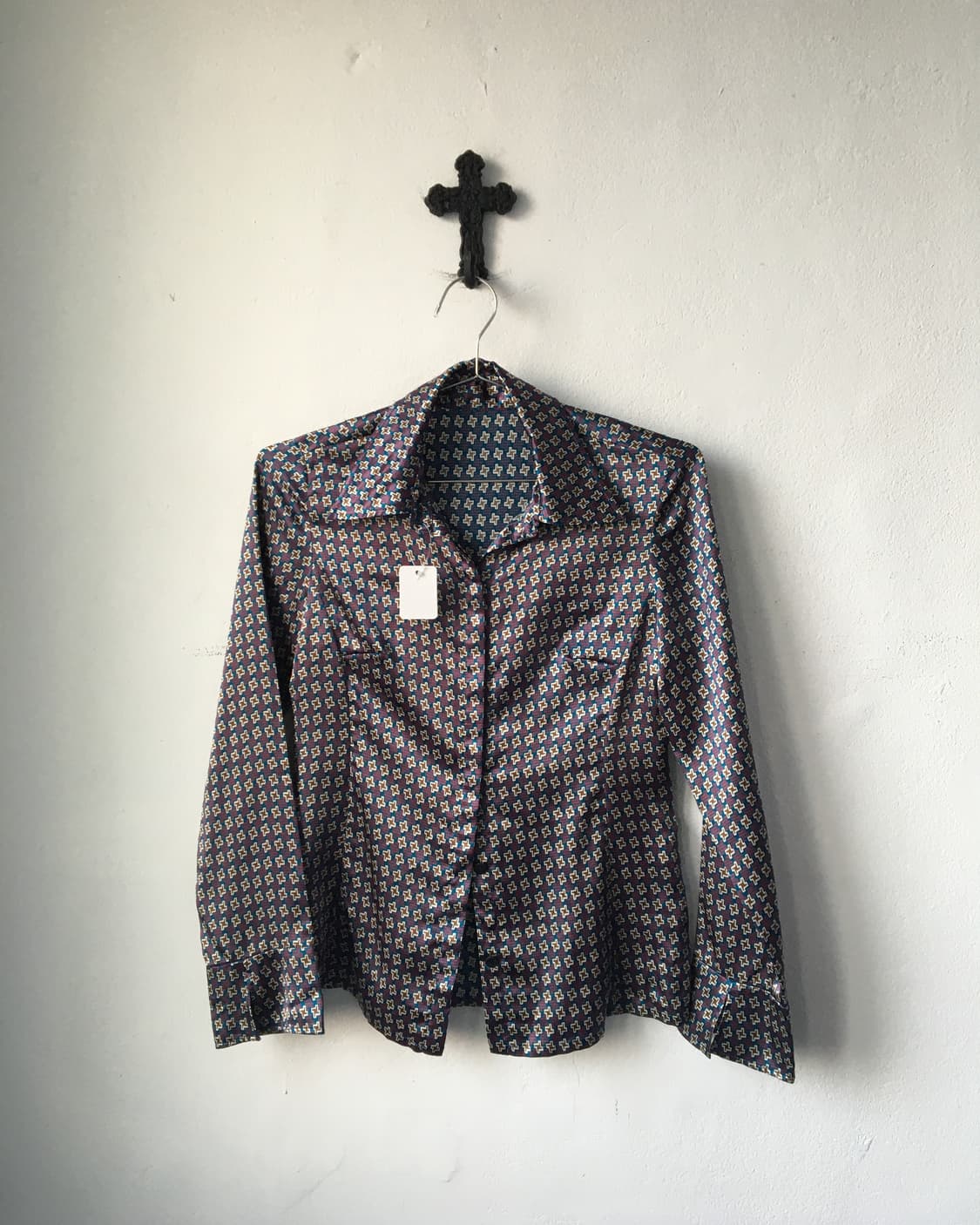 Pattern glossy shirt 상품이미지2