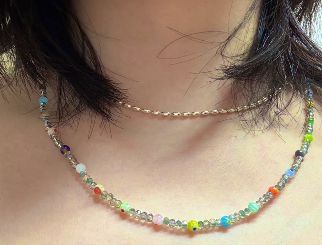 bubble 핸드메이드 비즈 목걸이 상품이미지2