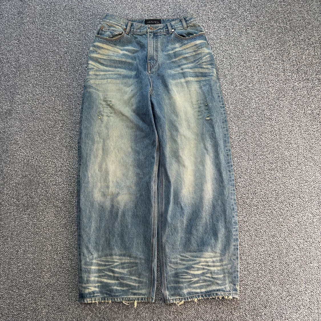 STU 와이드 데님 팬츠 (샘플) 상품이미지1