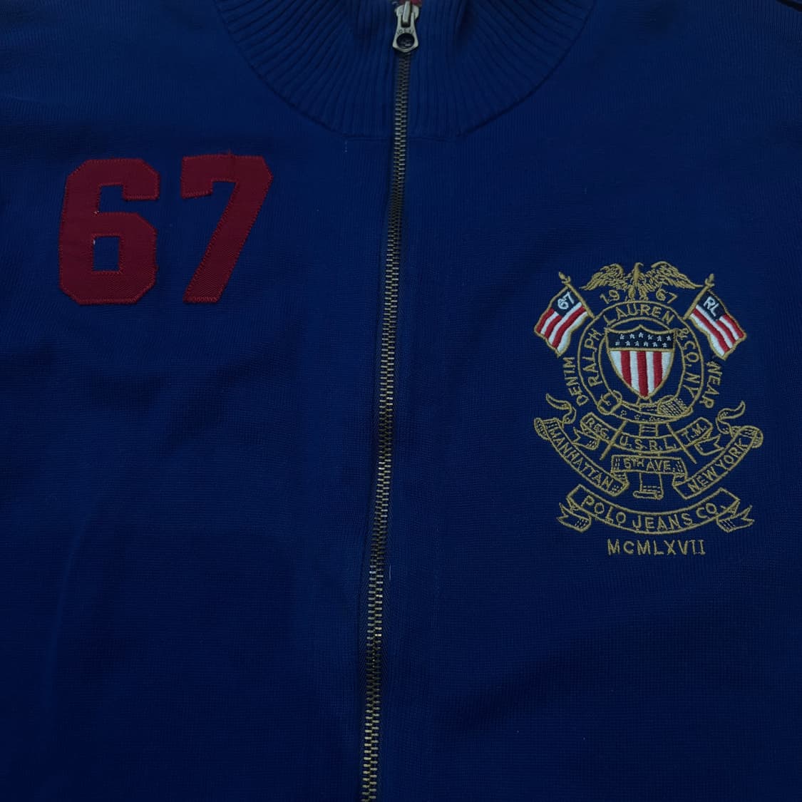 ✨90s 폴로 랄프로렌 치프키프 금장 네이비 니트 집업✨ 상품이미지2