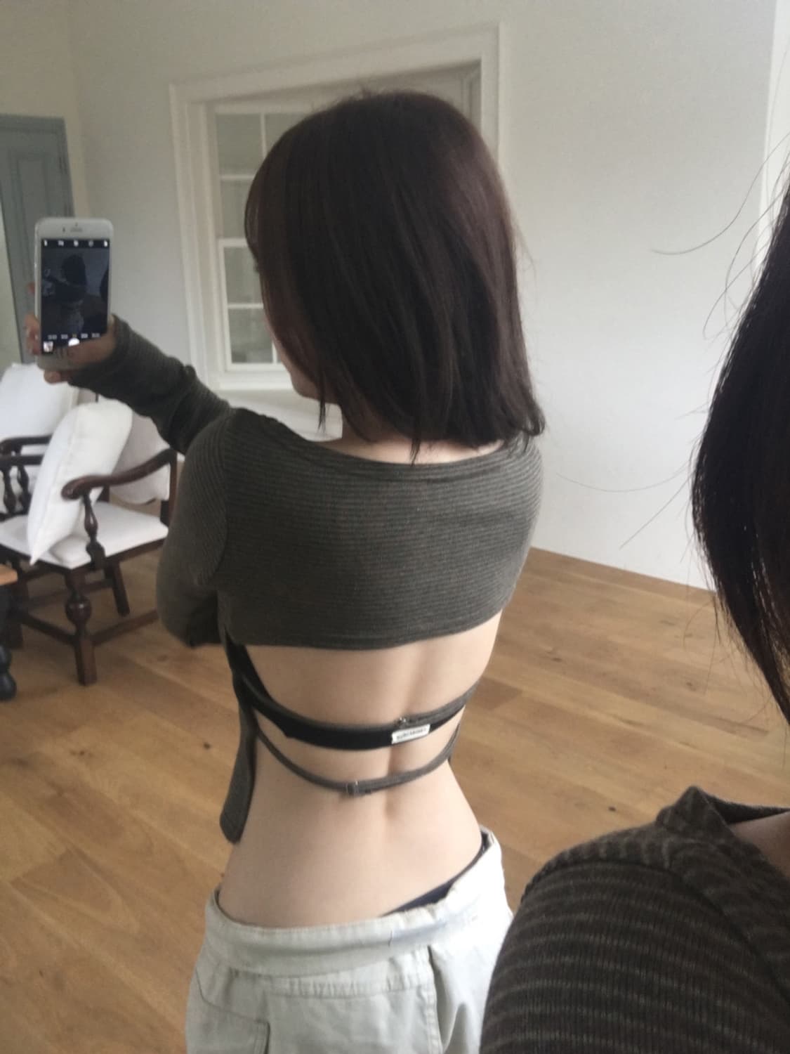 아워캐비넷 메이드 julia stripe open 티셔츠 상품이미지1
