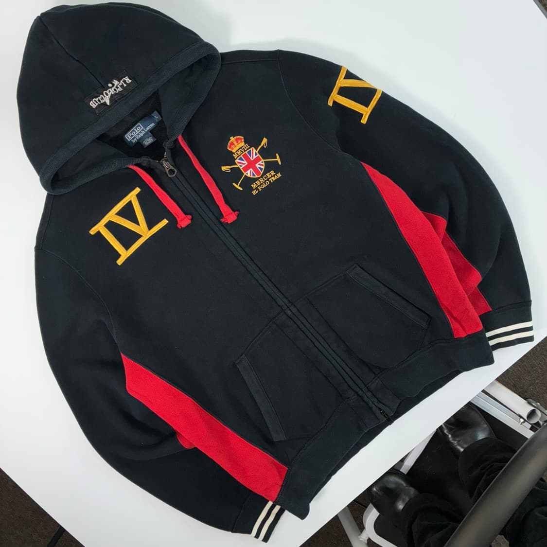 Polo 폴로 랄프로렌 mercer club 자수 블랙 후드집업 상품이미지2