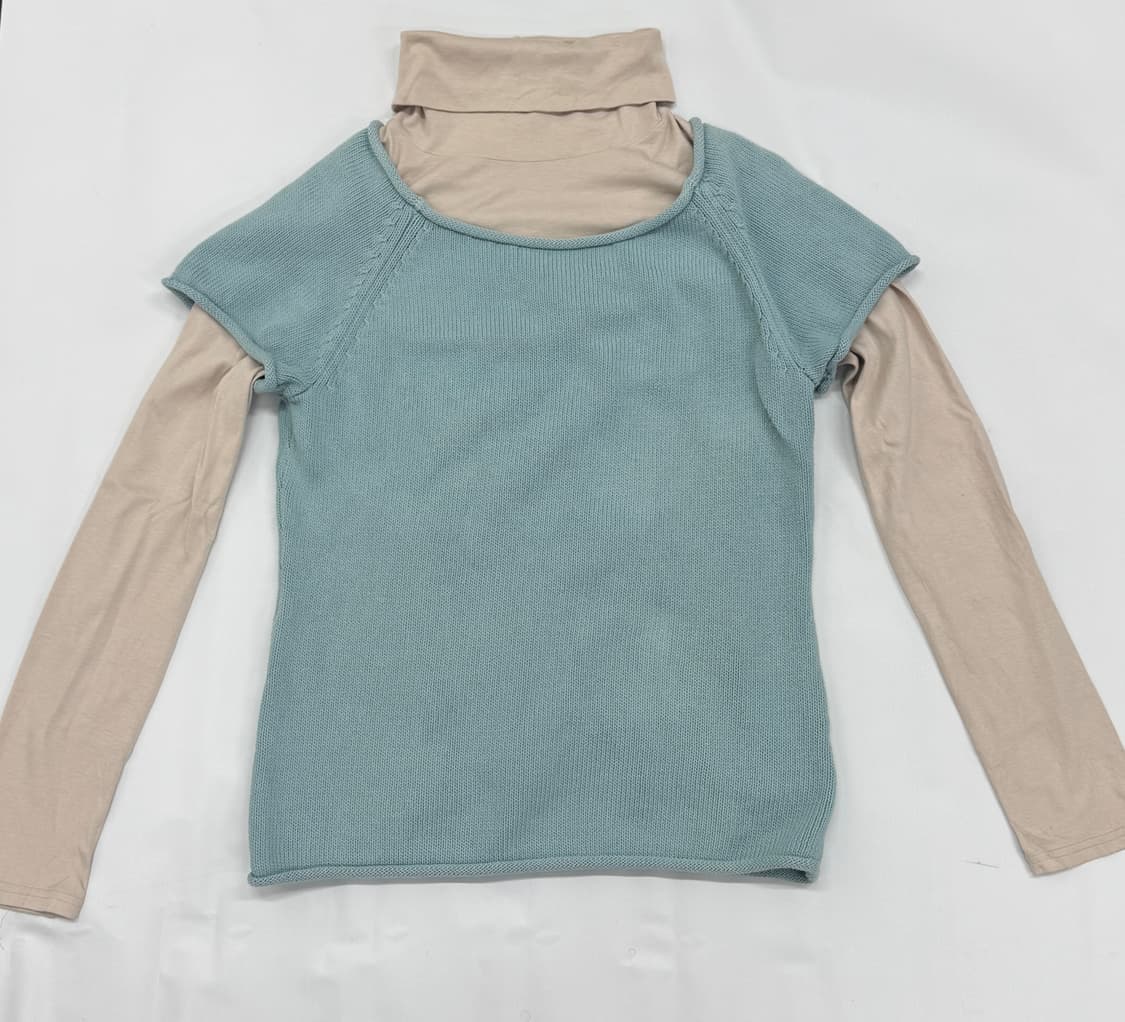 🩵하구미의 러블리 코디세트🩵 하늘색 레이어드 겨울 가을 그런지  상품이미지3