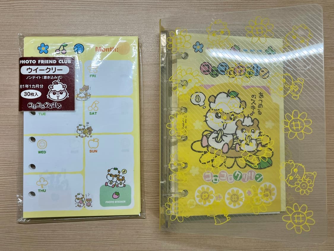 고전 산리오 코로코로쿠리링 a6 다이어리 위클리스케줄 +속지 일괄 상품이미지1