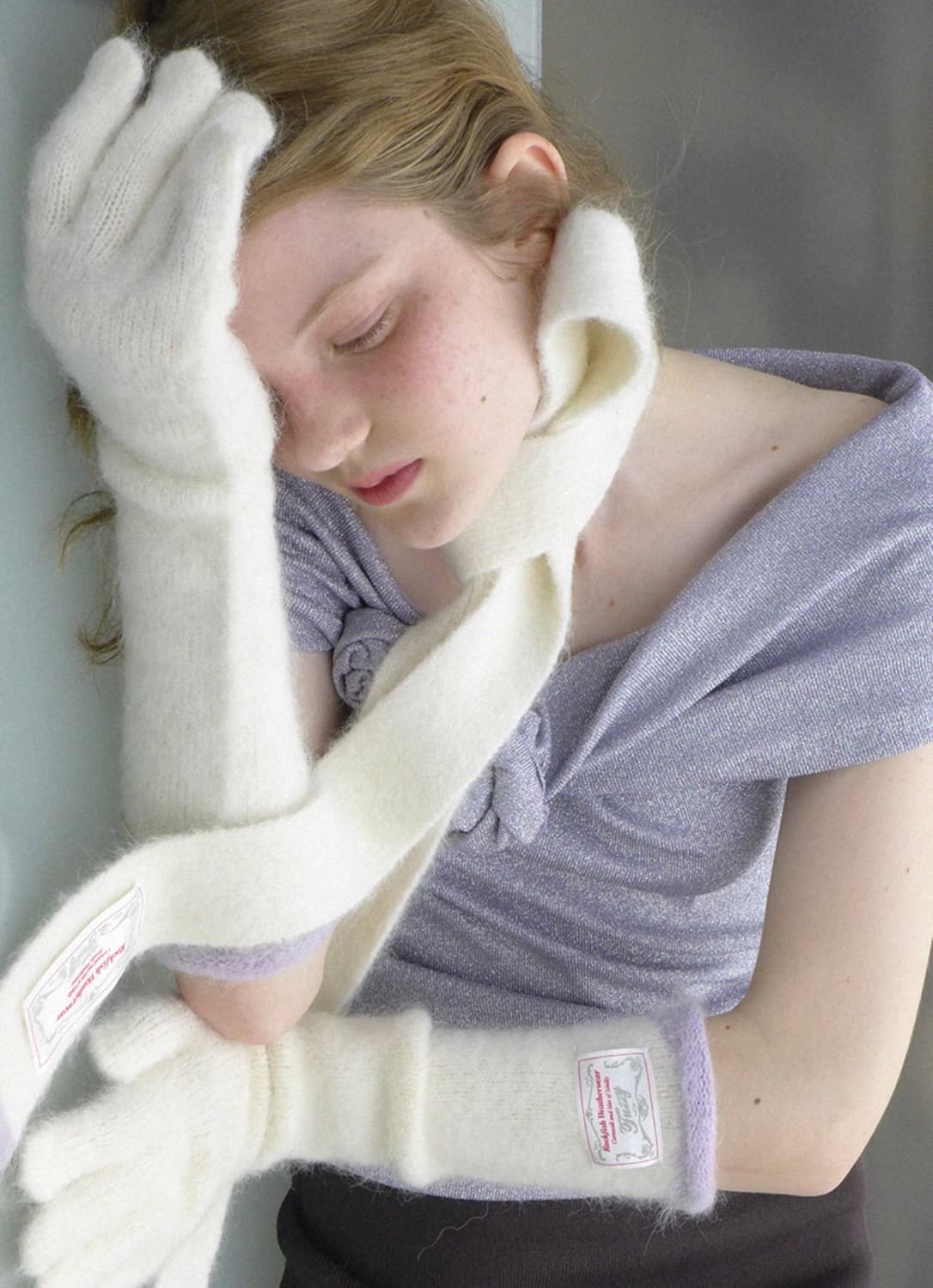 (새상품)락피쉬웨더웨어 퍼지맥시롱글러브 화이트 상품이미지2