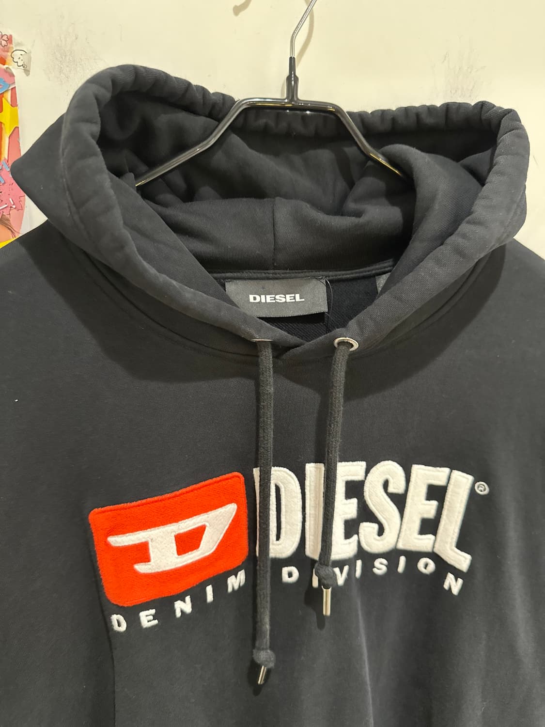 Diesel Logo Black Hoodie 상품이미지3