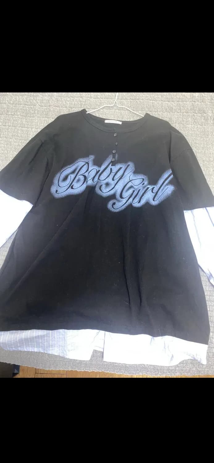 팬시클럽 Baby Girl 레이어드 티셔츠 블랙 상품이미지2