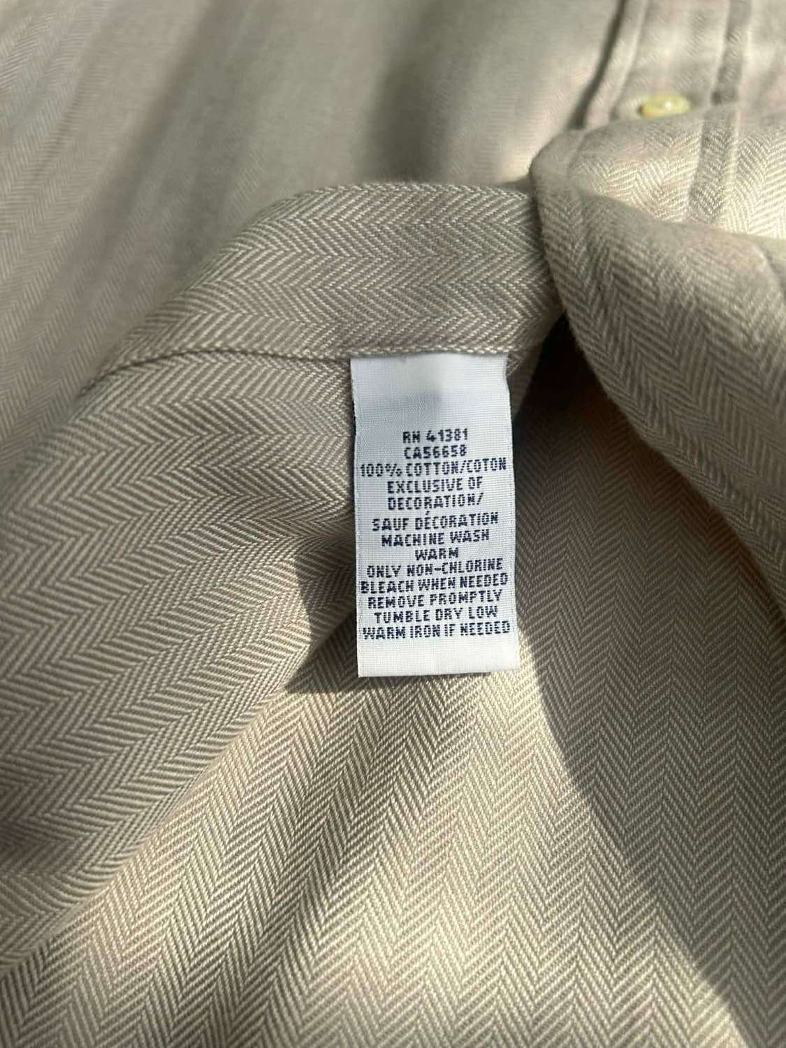 [M] 폴로 랄프로렌 오트밀 베이지 헤링본 슬림핏 셔츠 상품이미지5