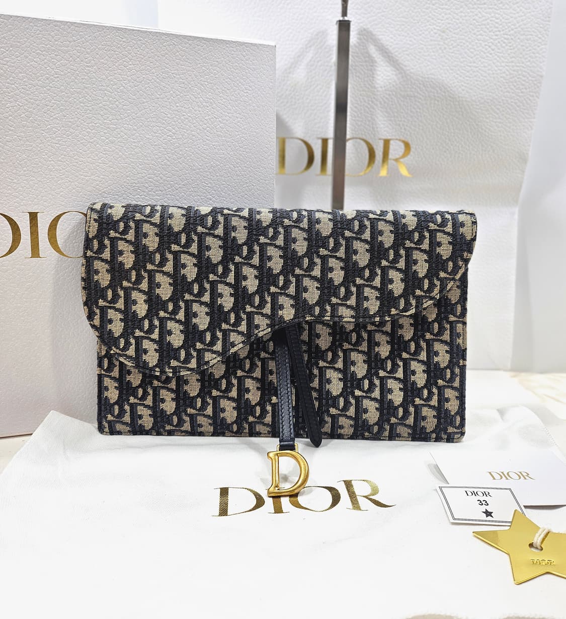 [정품] 디올 오블리크 새들 파우치 클러치 S5698CTZQ 상품이미지1