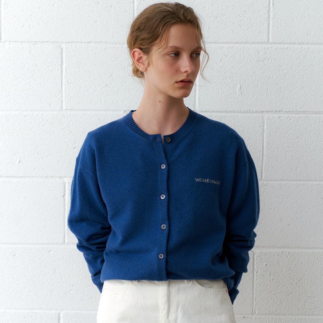 유라고(URAGO) 라운드넥 울가디건 프리사이즈 상품이미지4