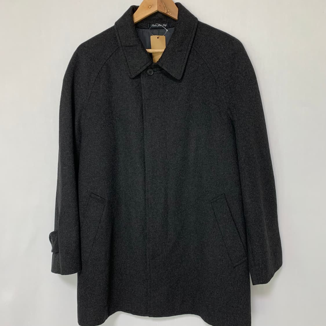 jpn 일본 빈티지 캐시미어 100% 하프 코트 차콜 상품이미지2