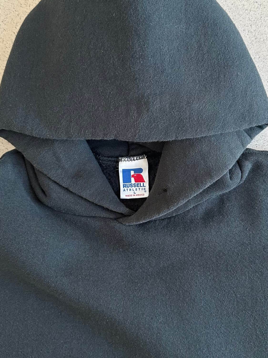 90s 빈티지 러셀 후드 블랙 L 상품이미지6