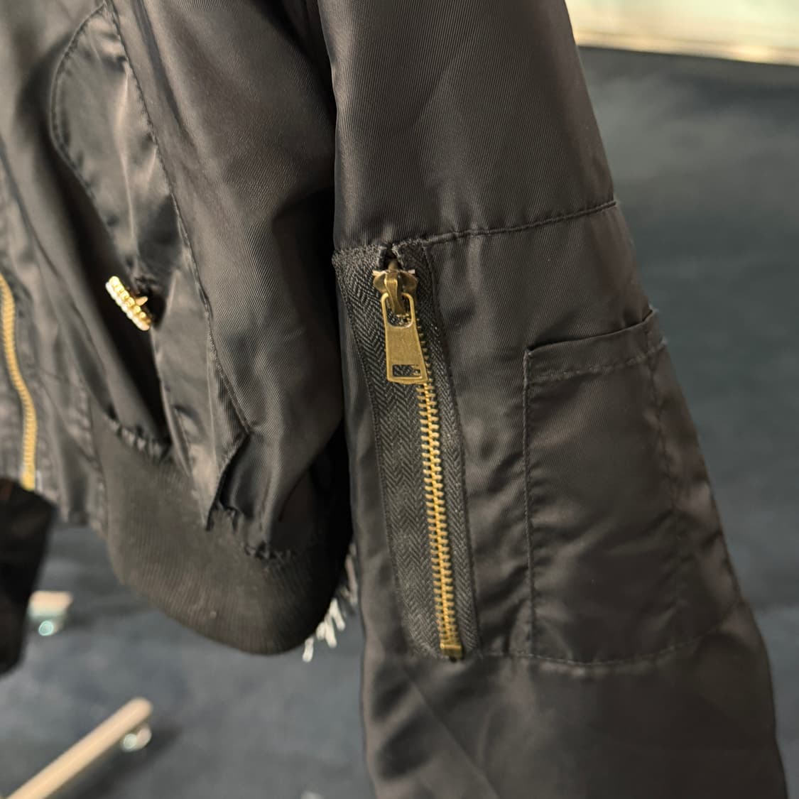 [L] 리메이크 커스텀 크롭 MA-1 항공점퍼 상품이미지3