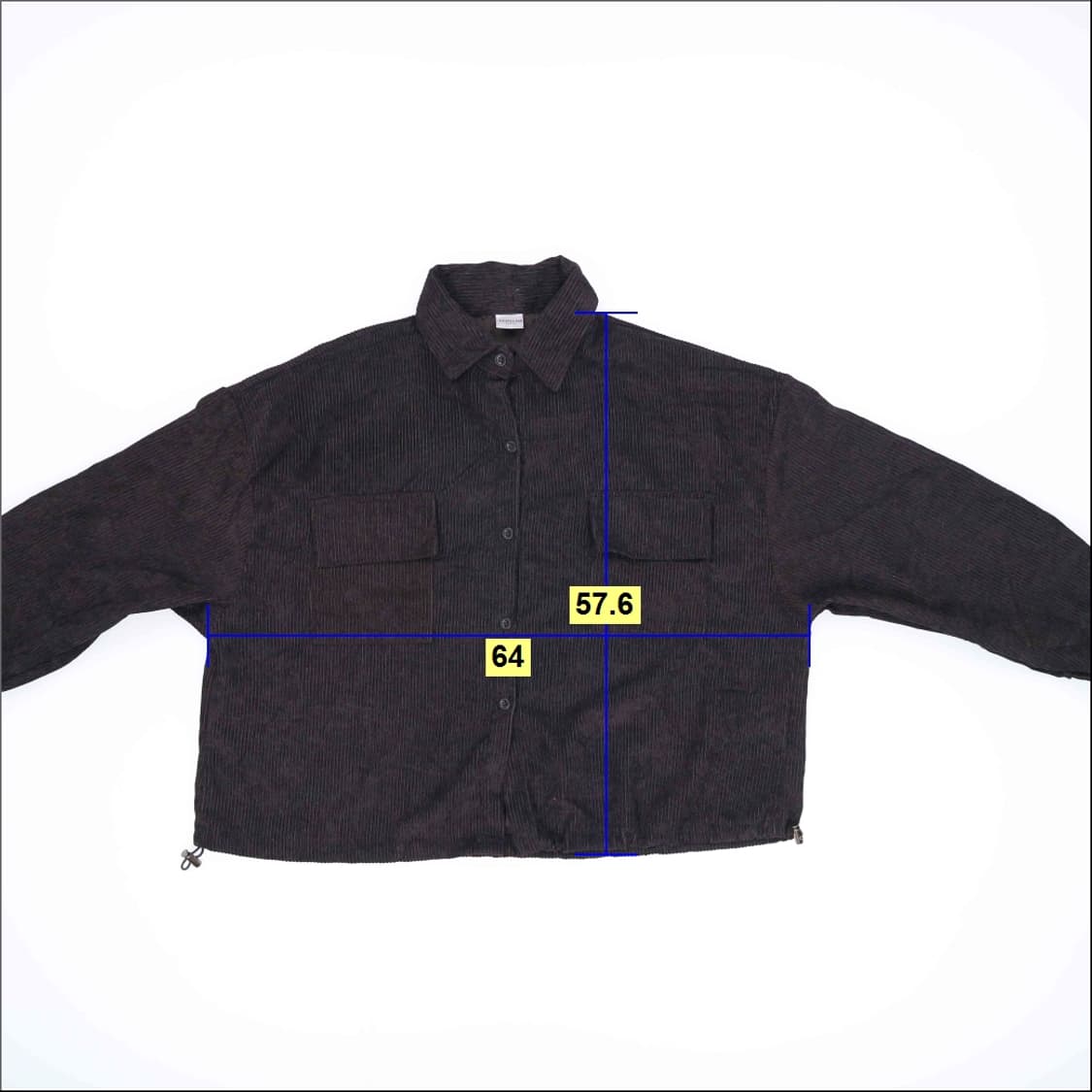 실측확인 빈티지 코듀로이 크롭 셔츠 0227M 상품이미지5