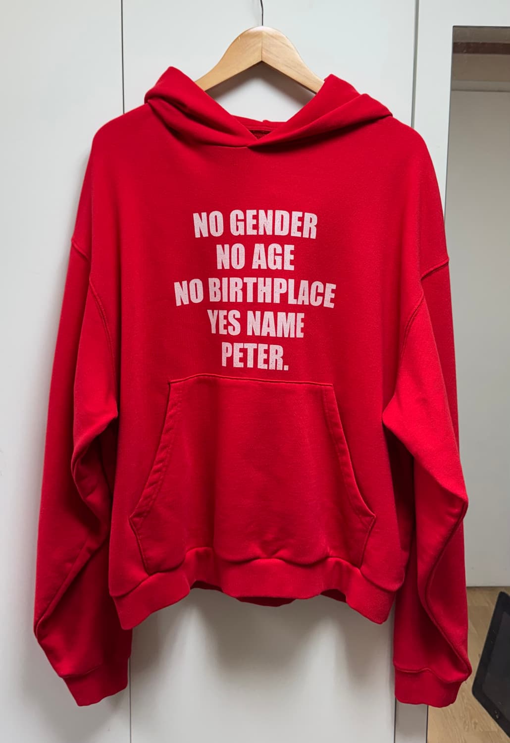 마이네임이즈피터 WHO PETER 후디 레드 상품이미지2