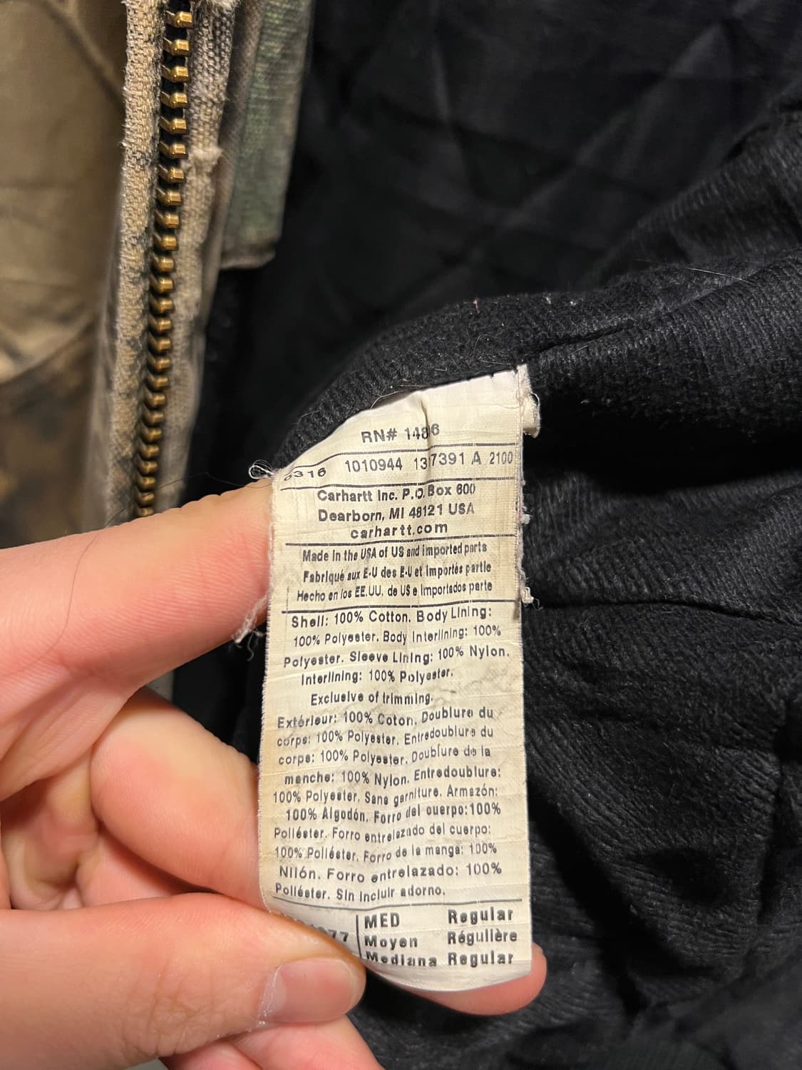 [M]칼하트 Made in USA 리얼트리 액티브 워크 자켓 상품이미지7