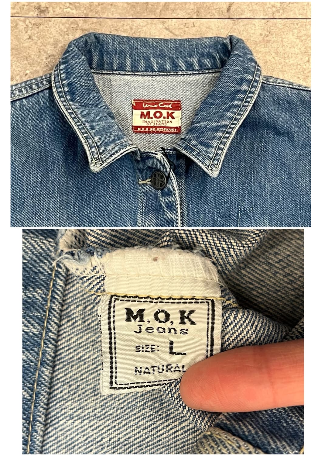 빈티지 데님 자켓 L #csz3642 상품이미지4