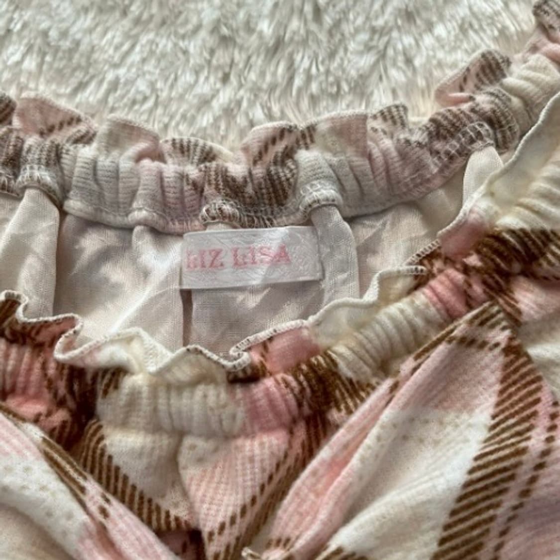 리즈리사 딸기초코 리본 아가일 체크 원피스 히메갸루 로걀 빈티지 대장템 상품이미지2