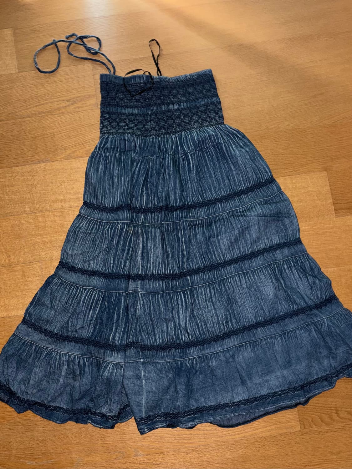 빈티지 블루 원피스 모리원피스 모리룩 상품이미지3