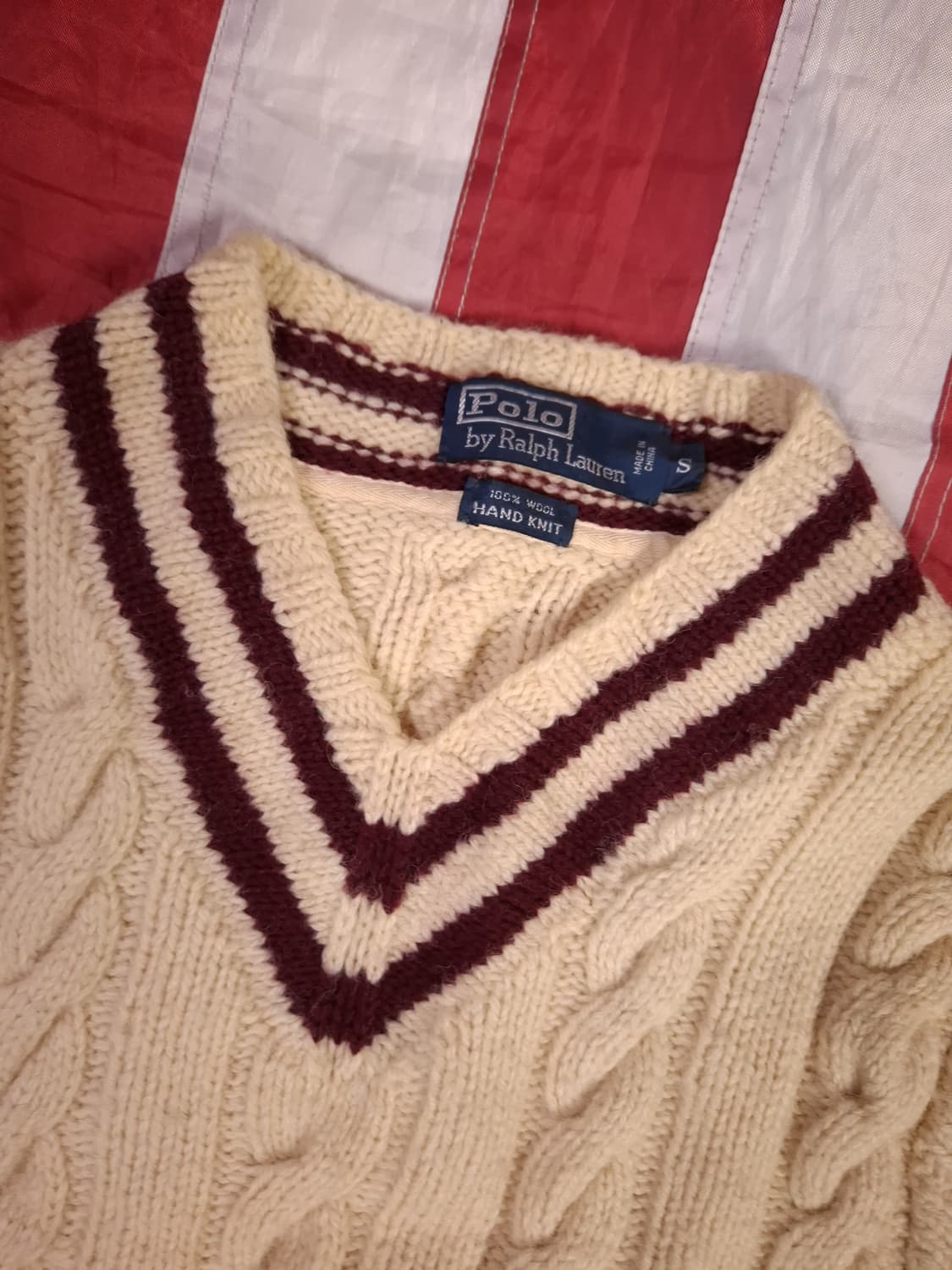 오리지날 랄프로렌폴로 크리켓 꽈배기 코듀로이 울 니트 상품이미지3