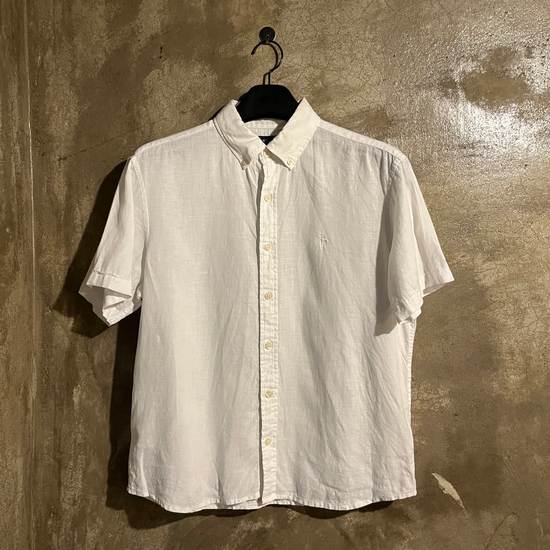 헤지스 린넨 반팔 화이트 셔츠 상품이미지1