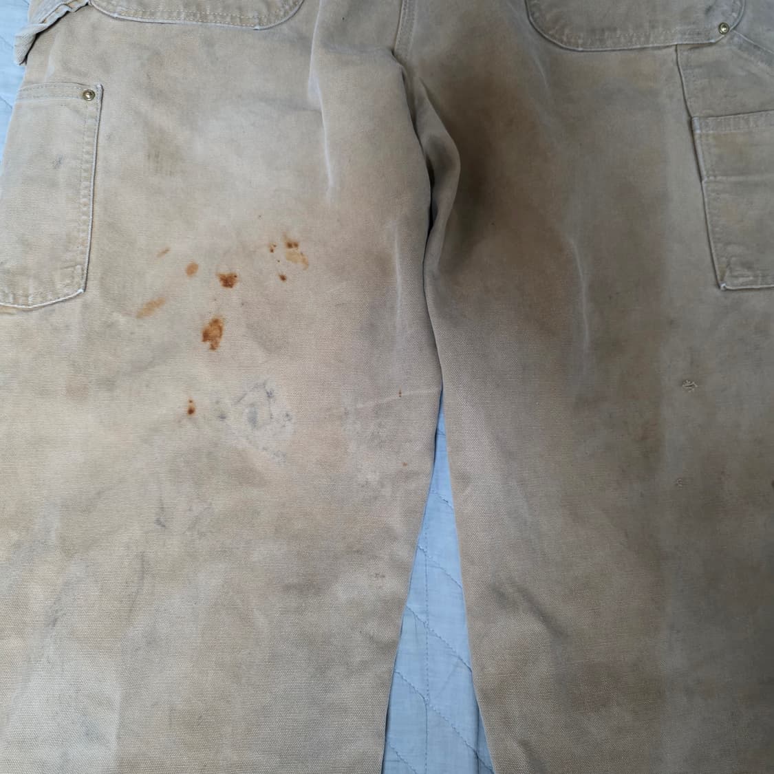 [38X30] 00s 빈티지 칼하트 더블니 B01 BRN 워크팬츠 탄 상품이미지6