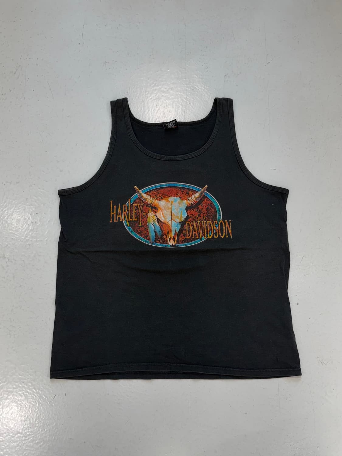Harley Davidson 빈티지 블랙 탱크탑 상품이미지1