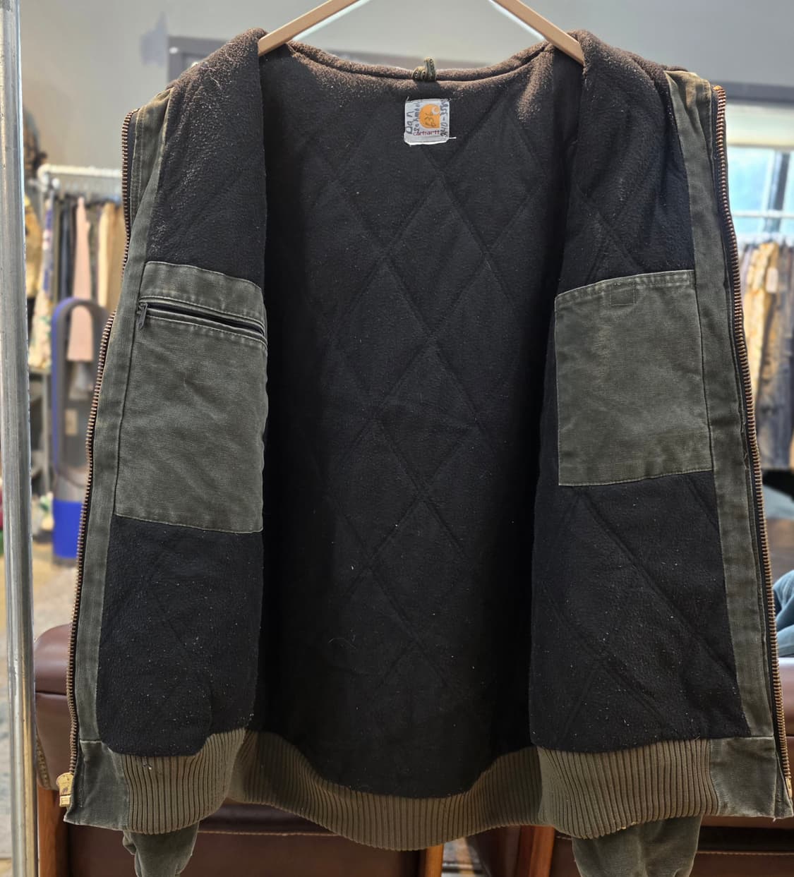 00s 칼하트 J130 모스그린 액티브자켓 2XL 상품이미지6