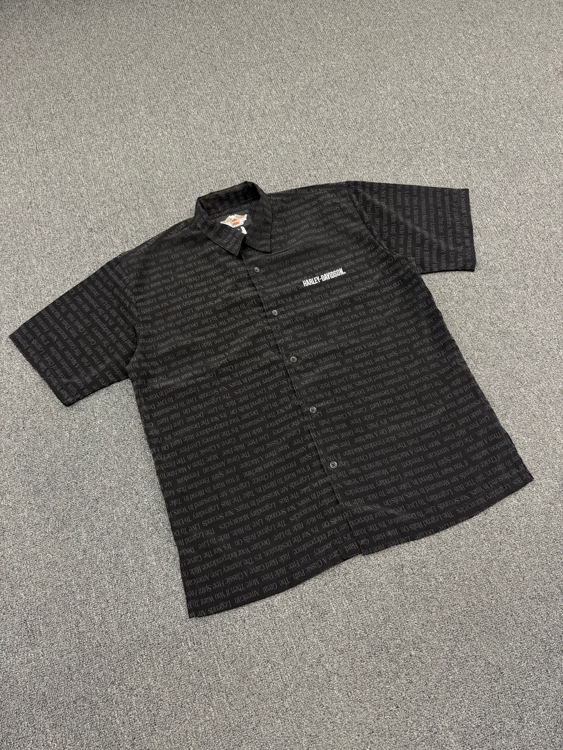 L) 할리데이비슨 빈티지 레터링 반팔 셔츠 상품이미지1