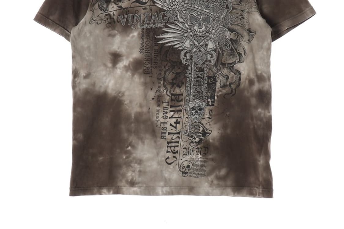 버커루 Y2K 그런지 타이다이 그래픽 반팔 티셔츠 L 상품이미지4