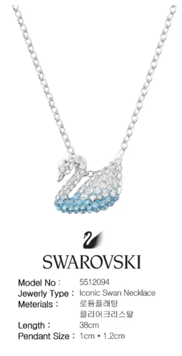 스와로브스키 스완 백조 목걸이 상품이미지1