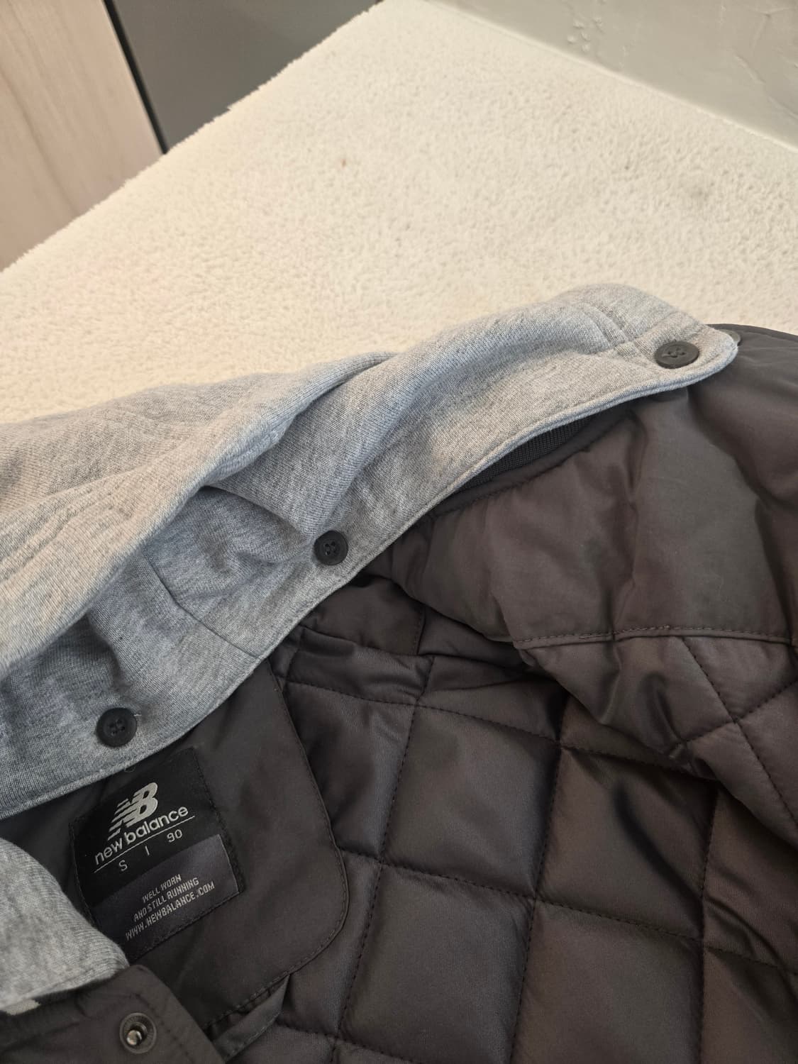 뉴발란스 레거시 후드 바시티 야구점퍼 S 상품이미지7