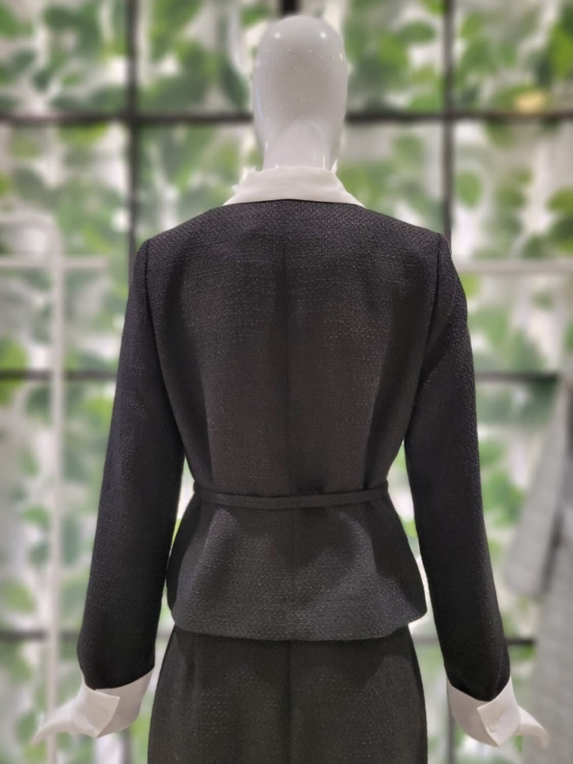 듀엘 블라우스 블록 벨티드 트위드자켓 55사이즈 상품이미지4