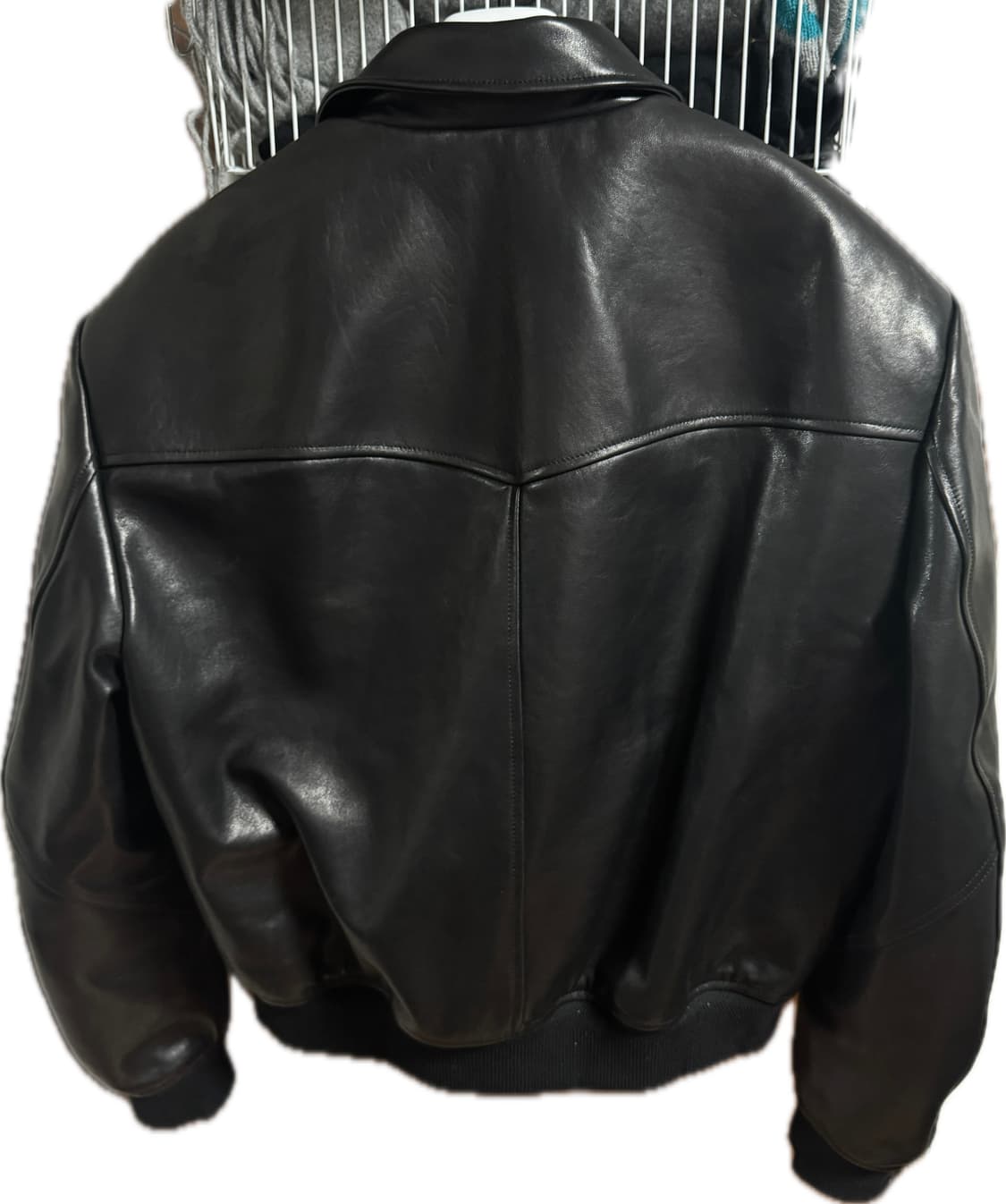 세비지 싱글 레더 봄버 자켓 L 상품이미지4