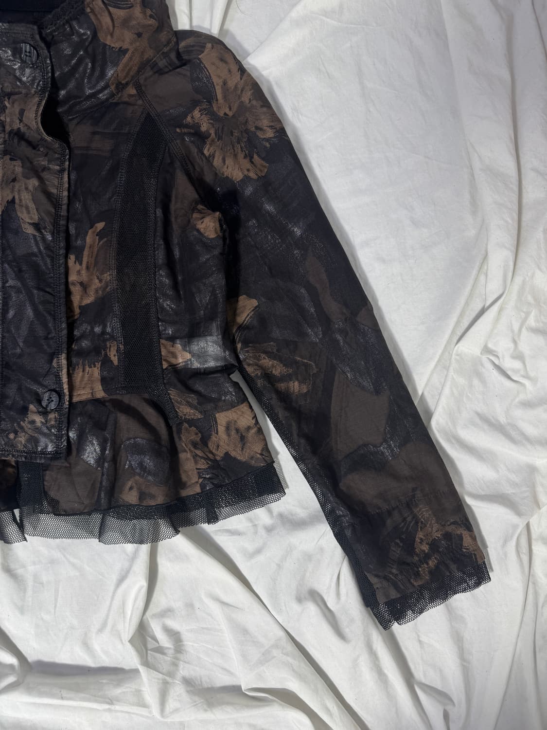 Eiko kondo 플라워 시어 메쉬 자켓 y2k lgb goa 보노 상품이미지7