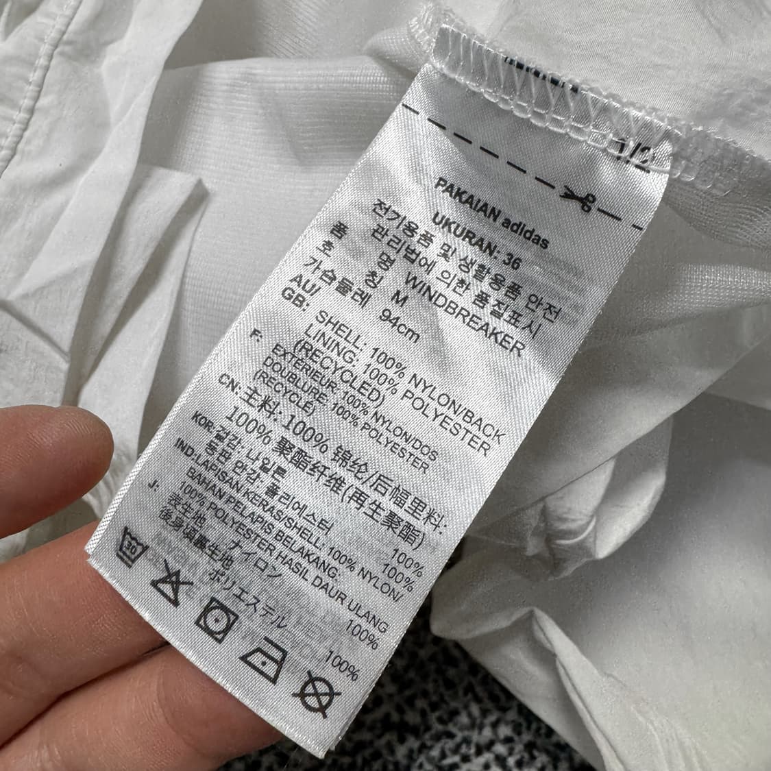 Name : 아디다스 핑크 자수로고 오버핏 크롭 바람막이 :)  상품이미지6