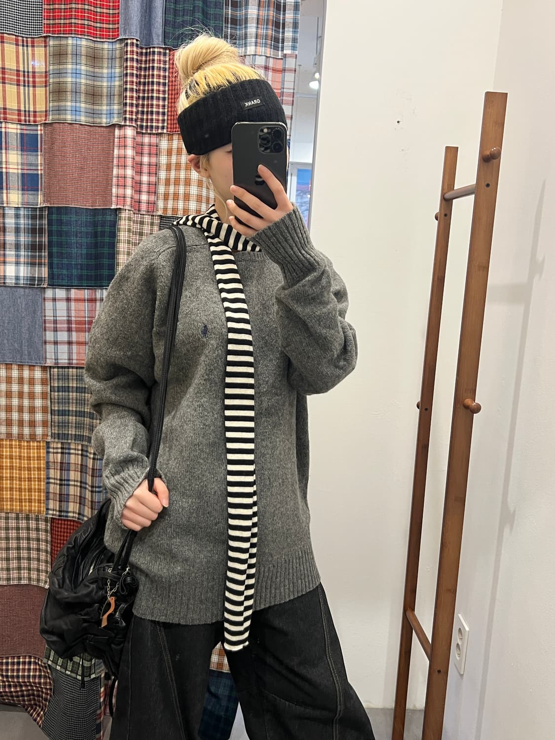 폴로 그레이 울 니트 상품이미지3