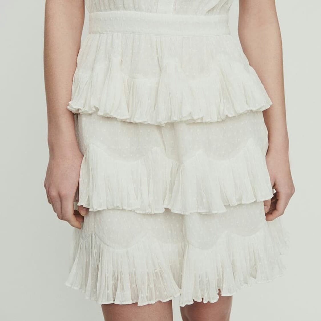 마쥬 화이트 러플 원피스 상품이미지2