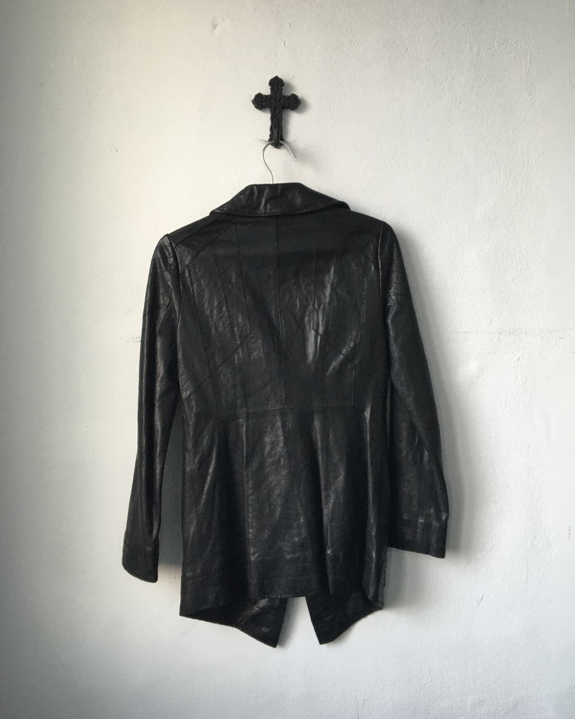 Unbalanced lamb leather jacket 상품이미지3