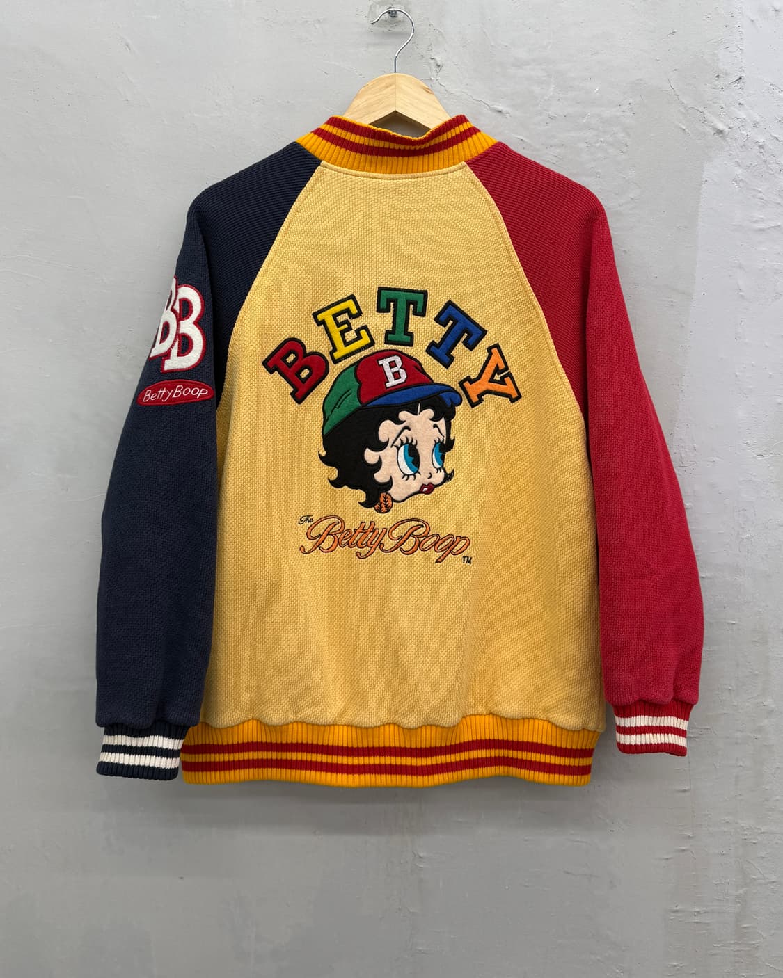 베티붑 00s 코튼 니트 봄버 자켓 상품이미지1